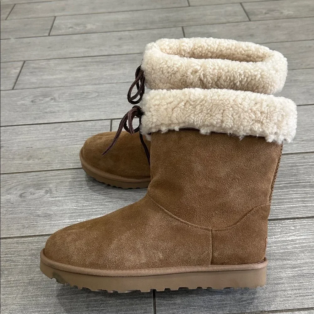 UGG Sarissa Shearling Boots in Chestnut New!‎